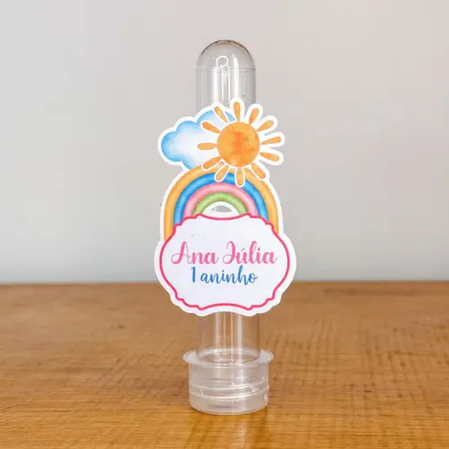 Aplique Personalizado para Tubete - Primeira Volta ao Sol