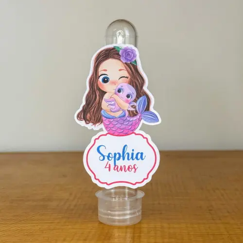 Aplique Personalizado para Tubete - Sereia