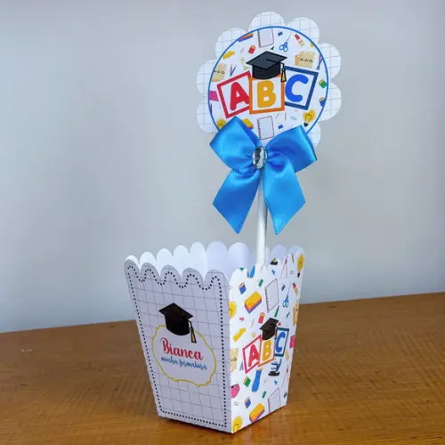 Centro de Mesa Personalizado Formatura Abc