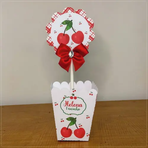Centro de Mesa Personalizado Cerejinha