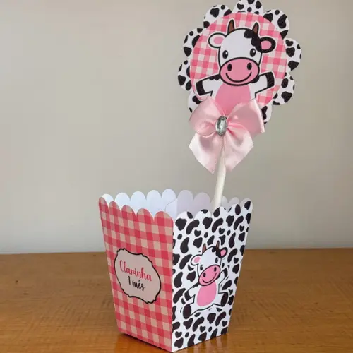 Centro de Mesa Personalizado Vaquinha