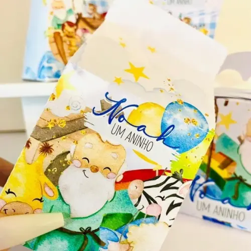 Lembrancinhas Personalizadas Arca de Noé - 32 Pçs