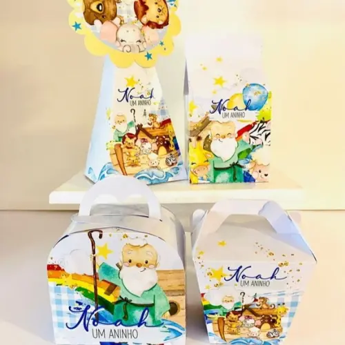 Lembrancinhas Personalizadas Arca de Noé - 32 Pçs