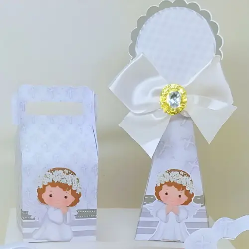 Lembrancinhas Personalizadas Batizado Anjinho - 50 Pçs