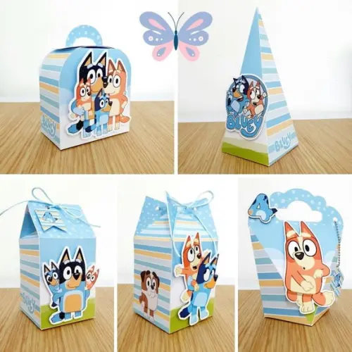 Lembrancinhas Personalizadas Bluey Azul - 30 Pçs - Md