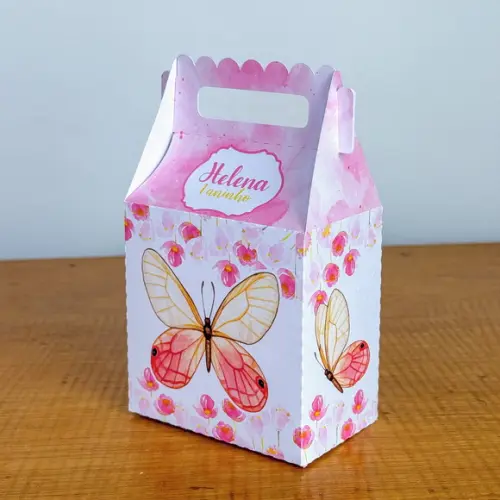 Lembrancinhas Personalizadas Borboleta Rosa - 20 Pçs