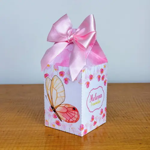 Lembrancinhas Personalizadas Borboleta Rosa - 20 Pçs