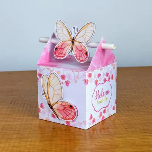 Lembrancinhas Personalizadas Borboletas Rosa - 15 Pçs