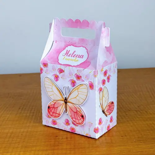 Lembrancinhas Personalizadas Borboletas Rosa - 15 Pçs