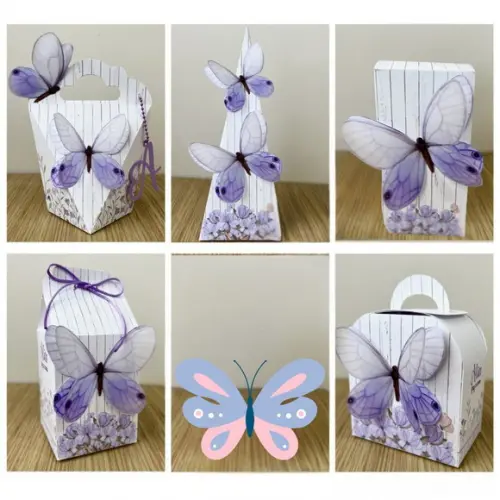 Lembrancinhas Personalizadas Borboletas - 50 Pçs