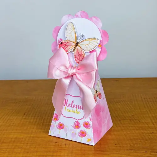 Lembrancinhas Personalizadas Borboletas Rosa - 15 Pçs