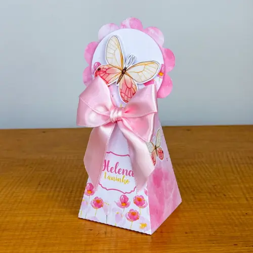 Lembrancinhas Personalizadas Borboletas Rosa - 30 Pçs