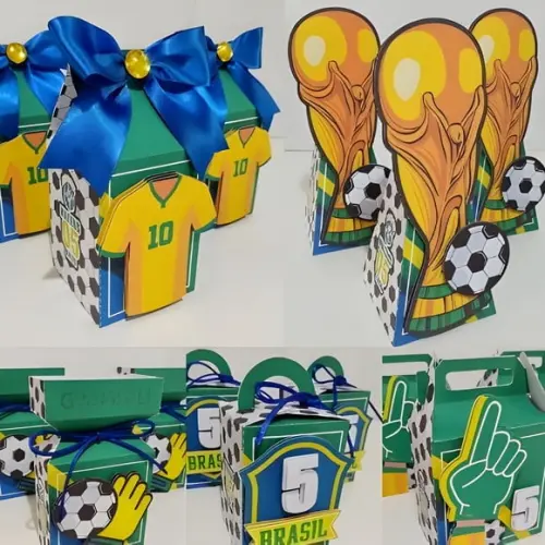 Lembrancinhas Personalizadas Brasil- Copa Mundo - 40 Pçs