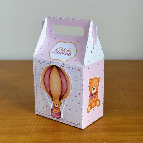 Lembrancinhas Personalizadas Chá Bebe Ursinho Rosa - 15 Pçs