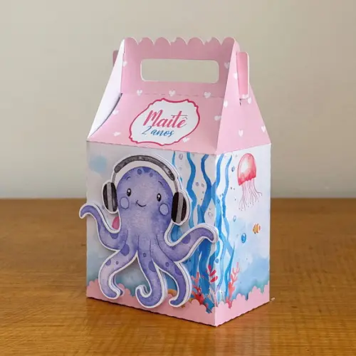 Lembrancinhas Personalizadas Fundo do Mar Rosa - 20 Pçs
