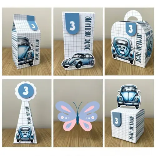 Lembrancinhas Personalizadas Fusca - 50 Pçs
