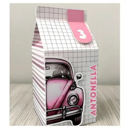 Lembrancinhas Personalizadas Fusca Rosa - 30 Pçs