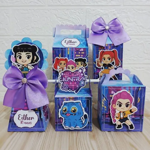 Lembrancinhas Personalizadas Guerreiras do K-pop - 30 Pçs