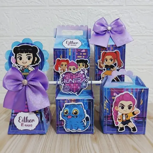 Lembrancinhas Personalizadas Guerreiras do K-pop - 50 Pçs