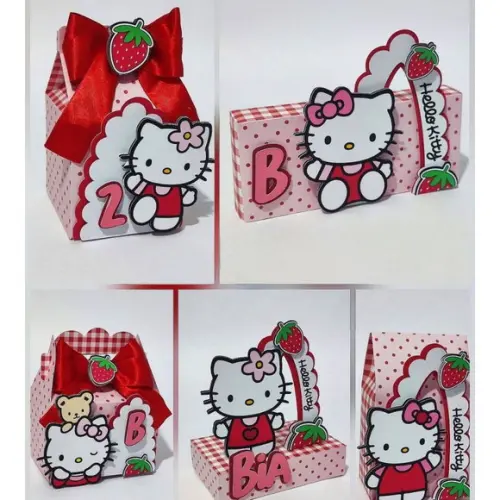 Lembrancinhas Personalizadas Hello Kit - Vermelha - 50 Pçs