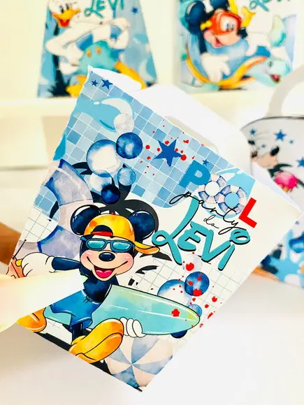 Lembrancinhas Personalizadas Mickey Pool Party - 40 Pçs