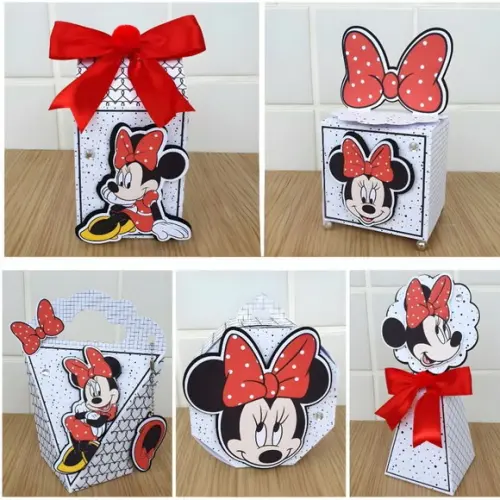Lembrancinhas Personalizadas Minnie Vermelha - 20 Pçs