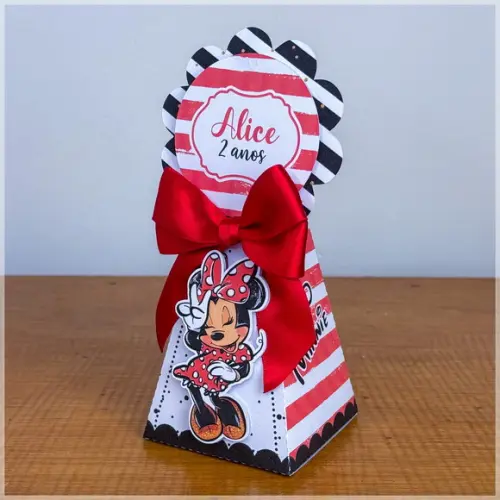 Lembrancinhas Personalizadas Minnie Vermelha -jl- 30 Pçs