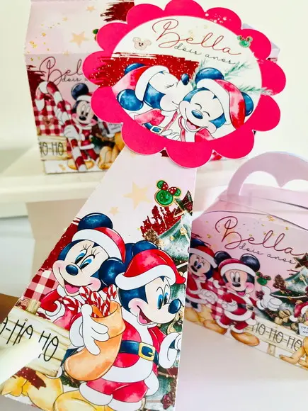 Lembrancinhas Personalizadas Natal Mickey - 20 Pçs