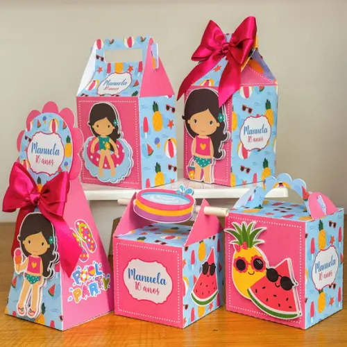 Lembrancinhas Personalizadas Pool Party - Menina - 20 Pçs