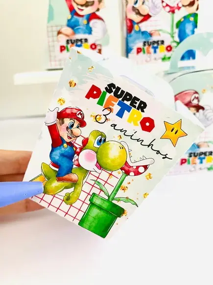Lembrancinhas Personalizadas Super Mario - 20 Pçs