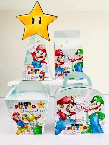 Lembrancinhas Personalizadas Super Mario - 20 Pçs