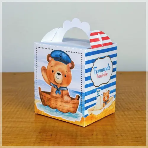 Lembrancinhas Personalizadas Ursinho Marinheiro - 20 Pçs