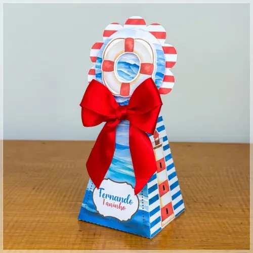 Lembrancinhas Personalizadas Ursinho Marinheiro - 30 Pçs