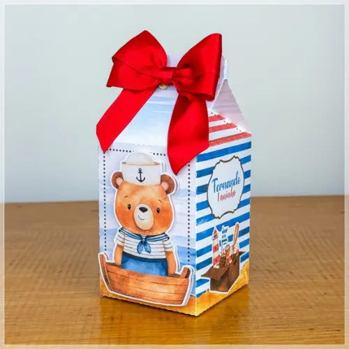 Lembrancinhas Personalizadas Ursinho Marinheiro - 50 Pçs
