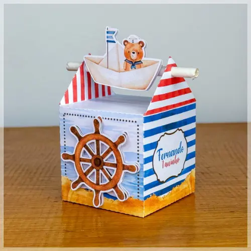 Lembrancinhas Personalizadas Ursinho Marinheiro - 40 Pçs