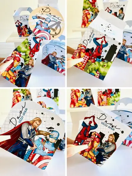 Lembrancinhas Personalizadas Vingadores - 52 Pçs