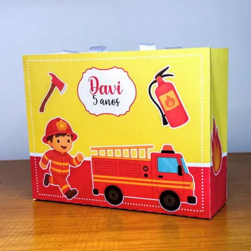 Sacolinha Personalizada Bombeiro - 10x15