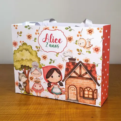 Sacolinha Personalizada Chapeuzinho Vermelho - 10x15