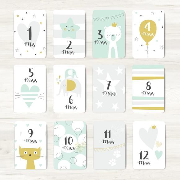 Cards Mesversário Little Baby - Arquivo Digital