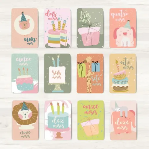 Cards Mesversário Hoje Tem Bolo - Arquivo Digital