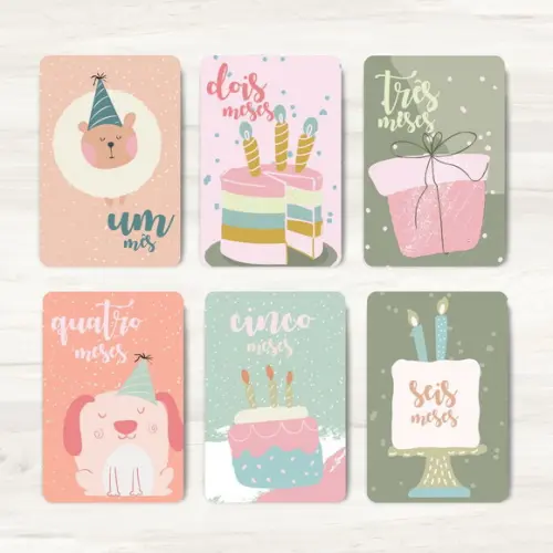 Cards Mesversário Hoje Tem Bolo - Arquivo Digital