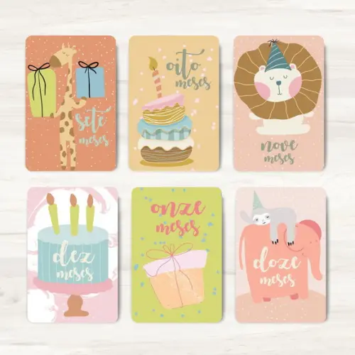 Cards Mesversário Hoje Tem Bolo - Arquivo Digital