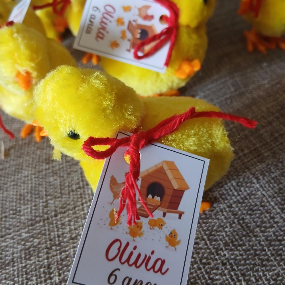 Pintinho a corda para lembrancinha