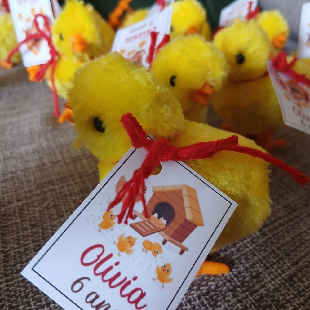 Pintinho a corda para lembrancinha
