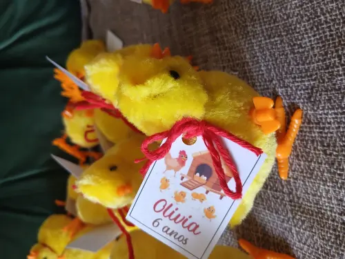 Pintinho a corda para lembrancinha