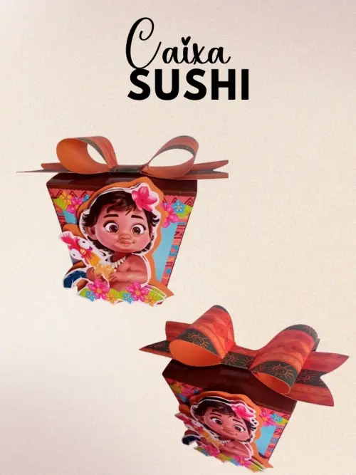 Kit Moana Baby 20 Caixinhas Personalizadas Desmontadas