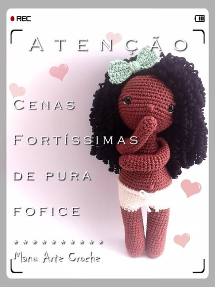 Boneca Negra Amigurumi Mary
