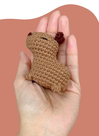 Chaveiro Capivara Amigurumi