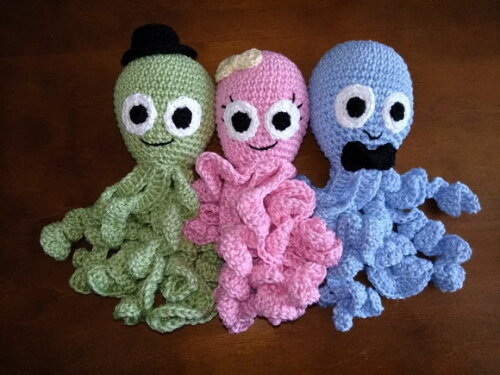 Polvo amigurumi para recém nascido