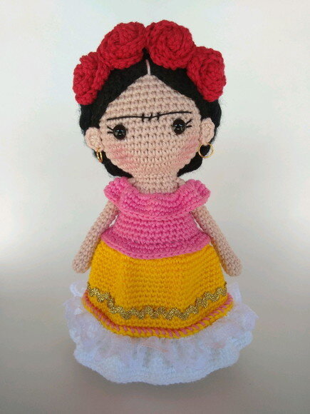 Receita pdf Frida Kahlo Amigurumi